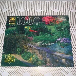 Vintage Golden Guild Jigsaw Puzzle English Garden 1000 Piece Colorful New Sealed